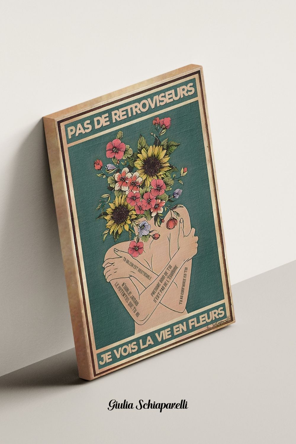 Sin espejos retrovisores, veo la vida en flores