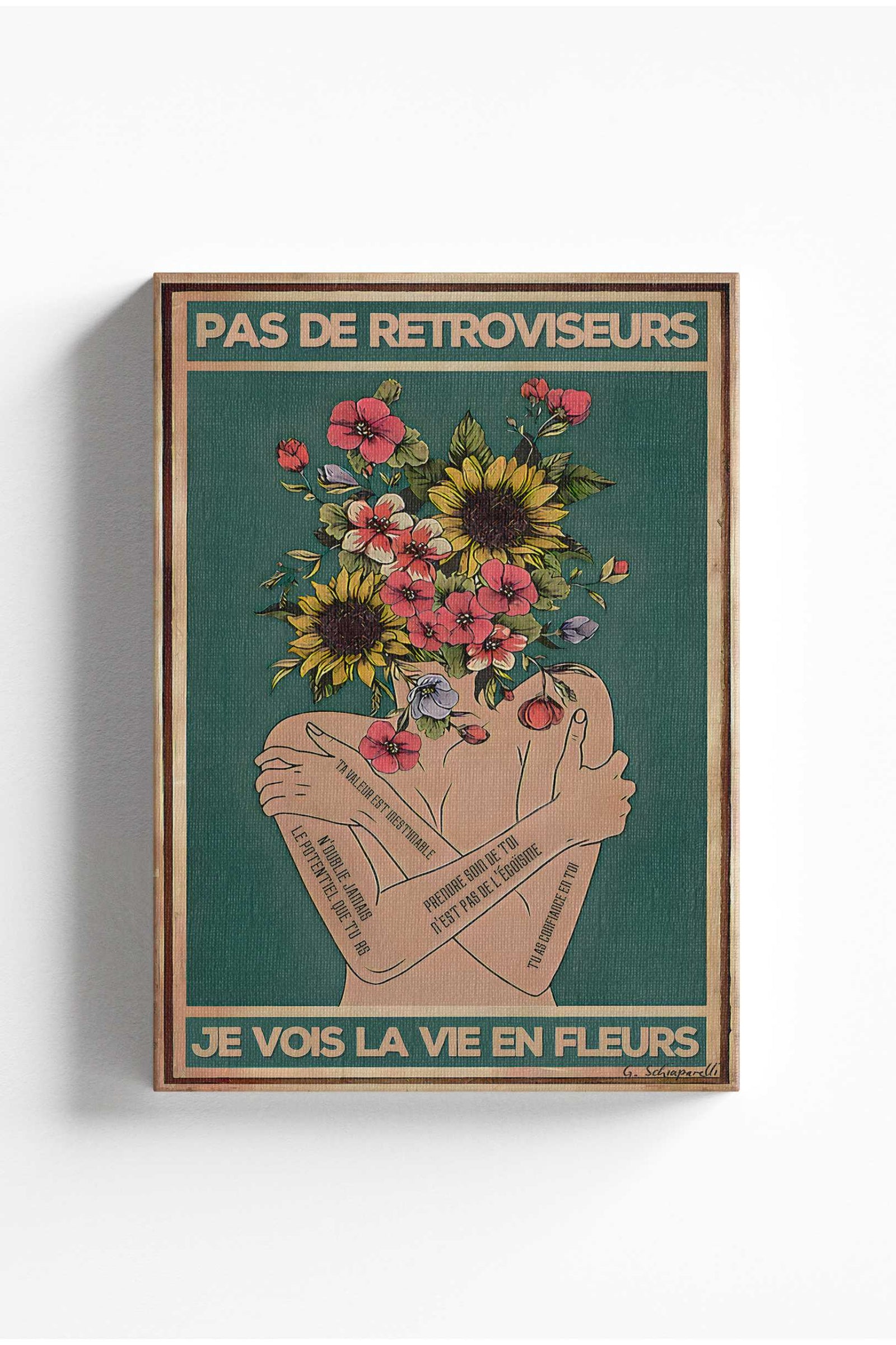 Sin espejos retrovisores, veo la vida en flores