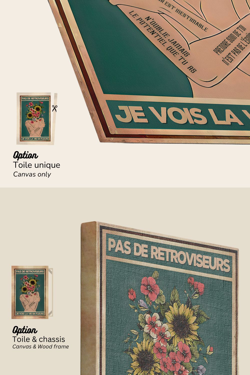 Sin espejos retrovisores, veo la vida en flores
