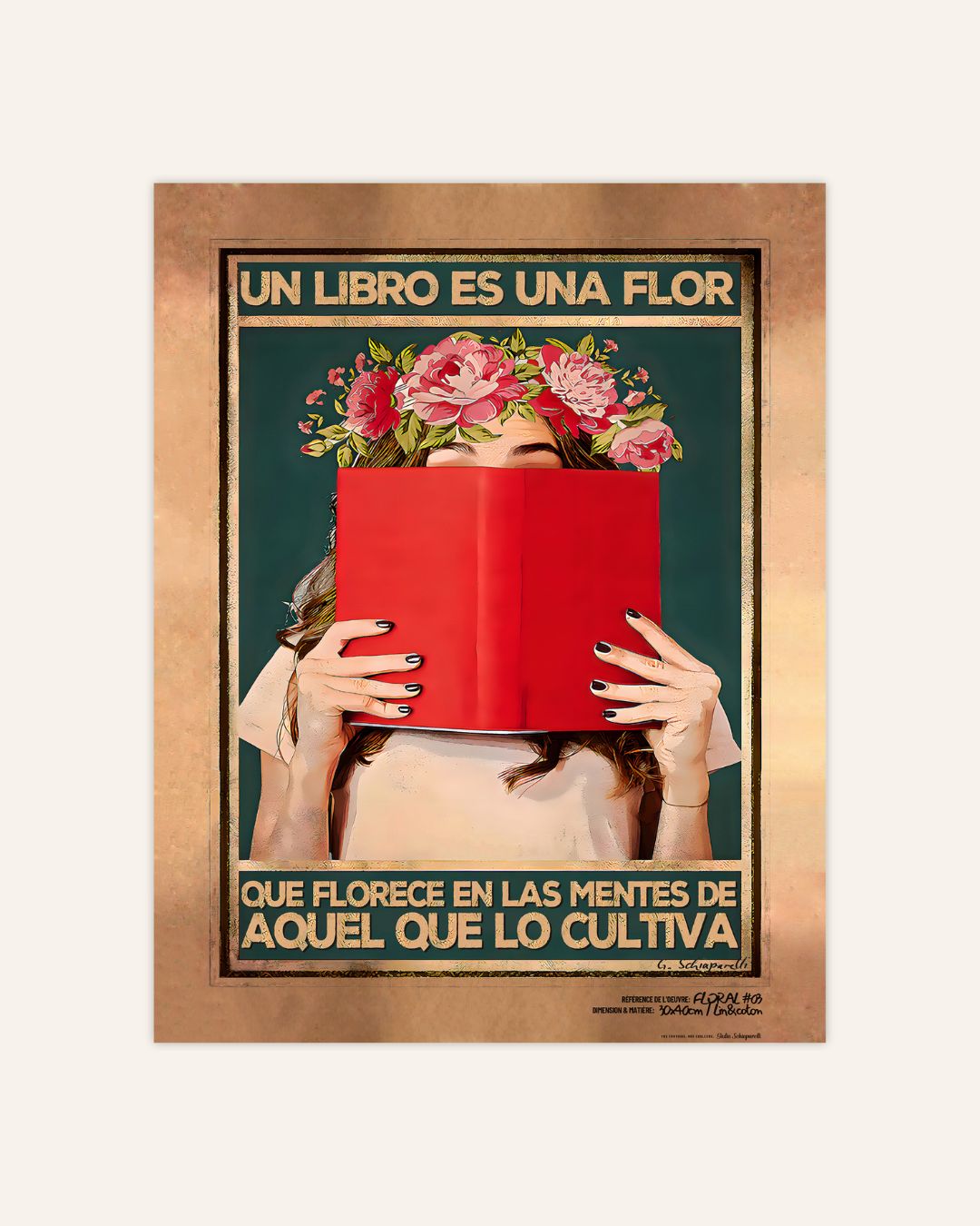 Un libro es una flor que florece de las mentes de aquel que lo cultiva