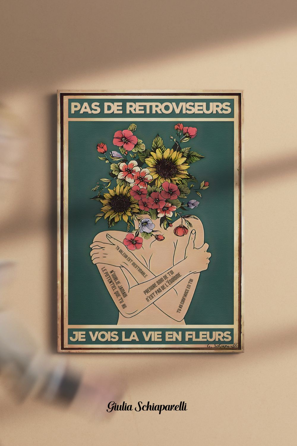 Sin espejos retrovisores, veo la vida en flores