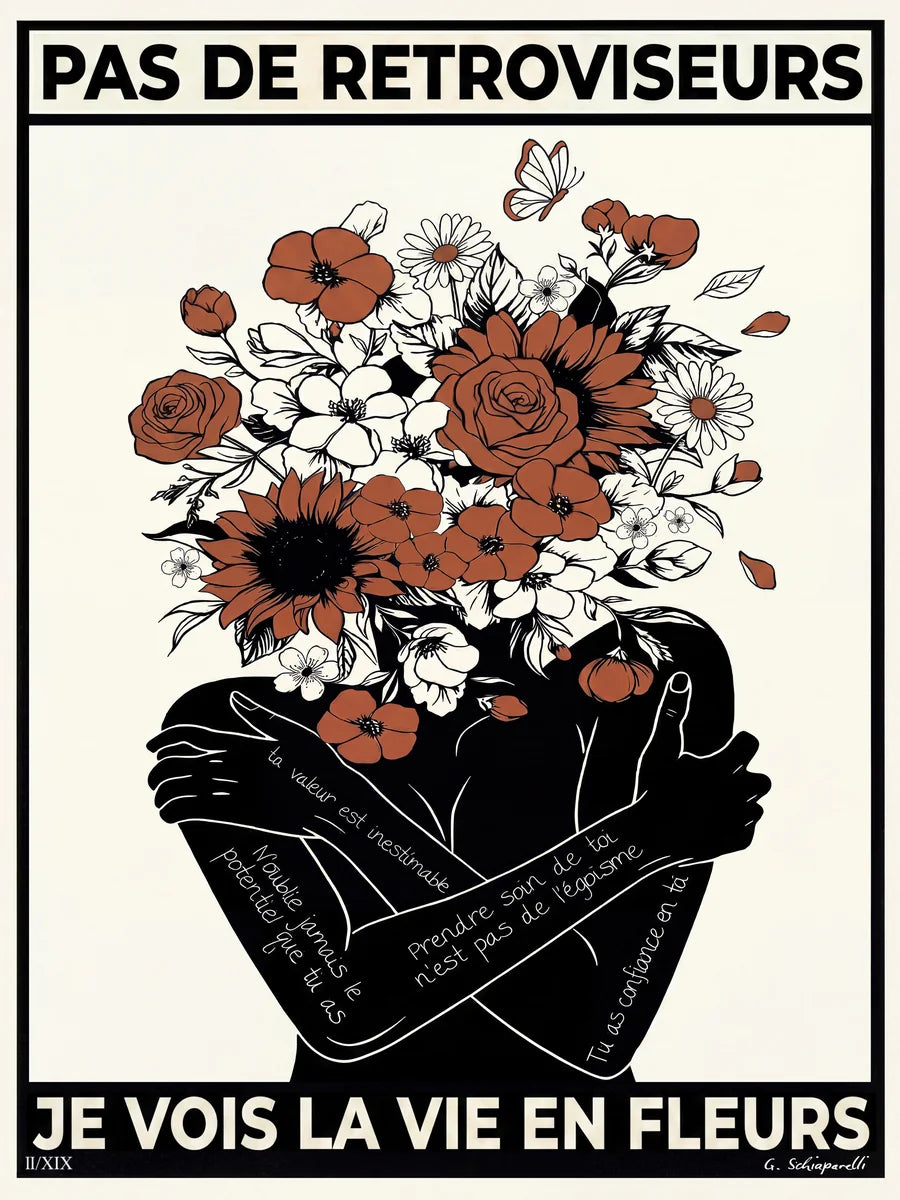 Pas de rétroviseurs, je vois la vie en fleurs — Atelier