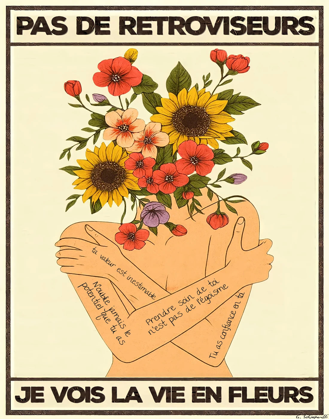 Pas de rétroviseurs, je vois la vie en fleurs — Crème & Sable