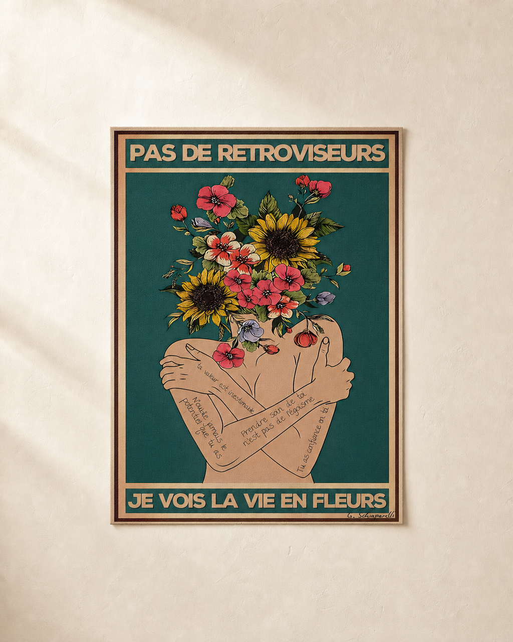 TEST COTON-LIN SANS CADRE — Pas de rétroviseurs, je vois la vie en fleurs