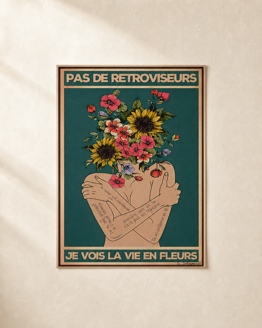 TEST COTON-LIN SANS CADRE — Pas de rétroviseurs, je vois la vie en fleurs
