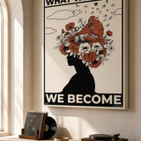 Interior styling with the “What we think, we become” canvas