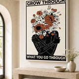 Interior styling with the “Grow through what you go through” canvas