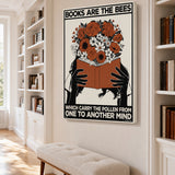 Interior styling with the “Books are the bees which carry the pollen from one to another mind” canvas