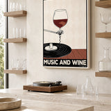 Interior styling with the “Easily distracted by music and wine” canvas