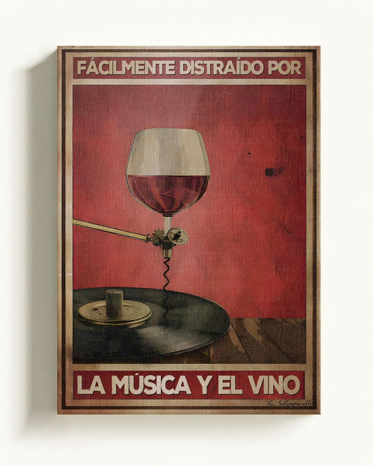 Fácilmente distraído por la música y el vino