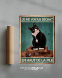 Ich sah mich oben auf dem Stapel sitzen 