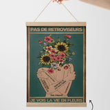 Canvas - Geen spiegels, ik zie het leven in bloemen 