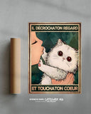 Er senkte den Blick und berührte das Herz 