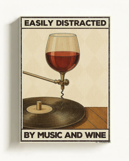 Easily distracted by music and wine 