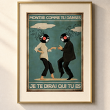 Mockup van het canvas « Laat me zien hoe je danst, en ik zal je zeggen wie je bent » — testvoorbeeld