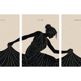 Triptyque — Je plie et ne romps pas présenté en trois panneaux