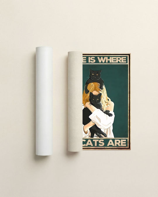 Thuis is waar mijn katten zijn 