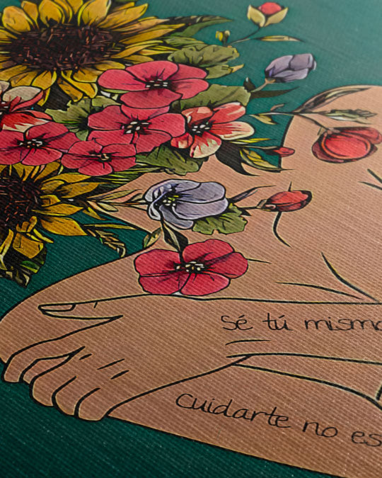 No rear-view mirror, I see life in flowers 