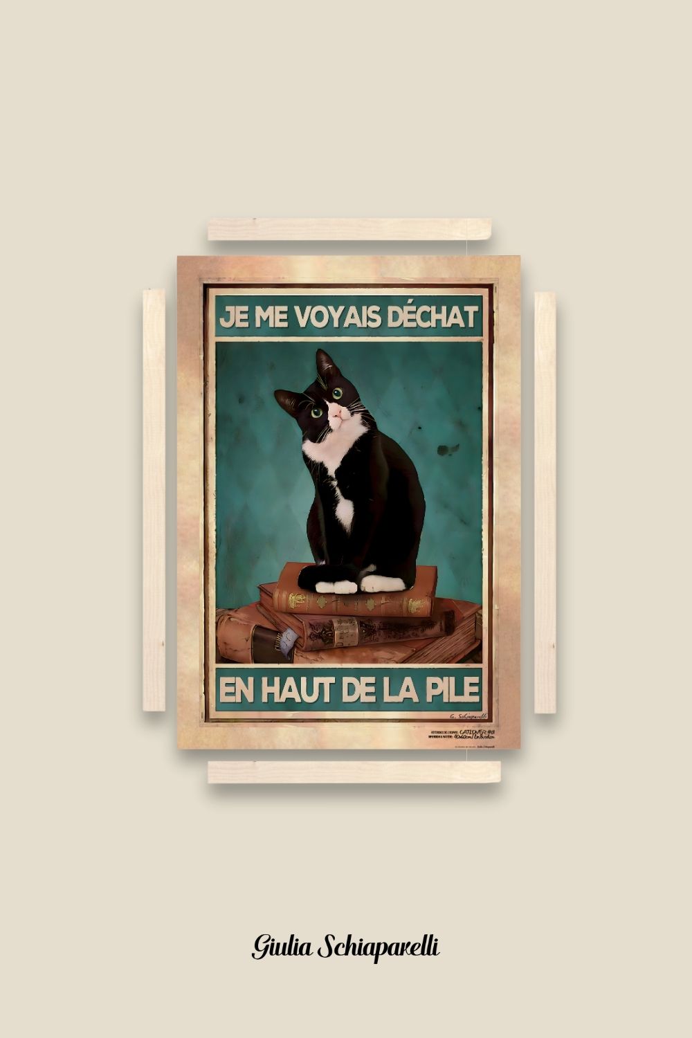 Me veía gato en la cima de la pila 