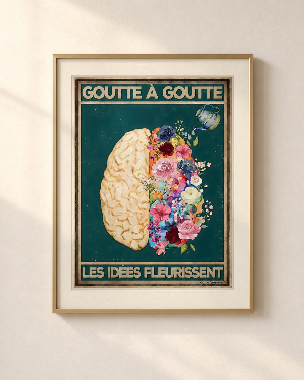 Mock-up van het canvas « Druppel voor druppel bloeien ideeën » — testvoorbeeld