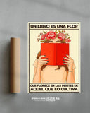 Un libro es una flor que florece de las mentes de aquel que lo cultiva - Beige Limited Edition