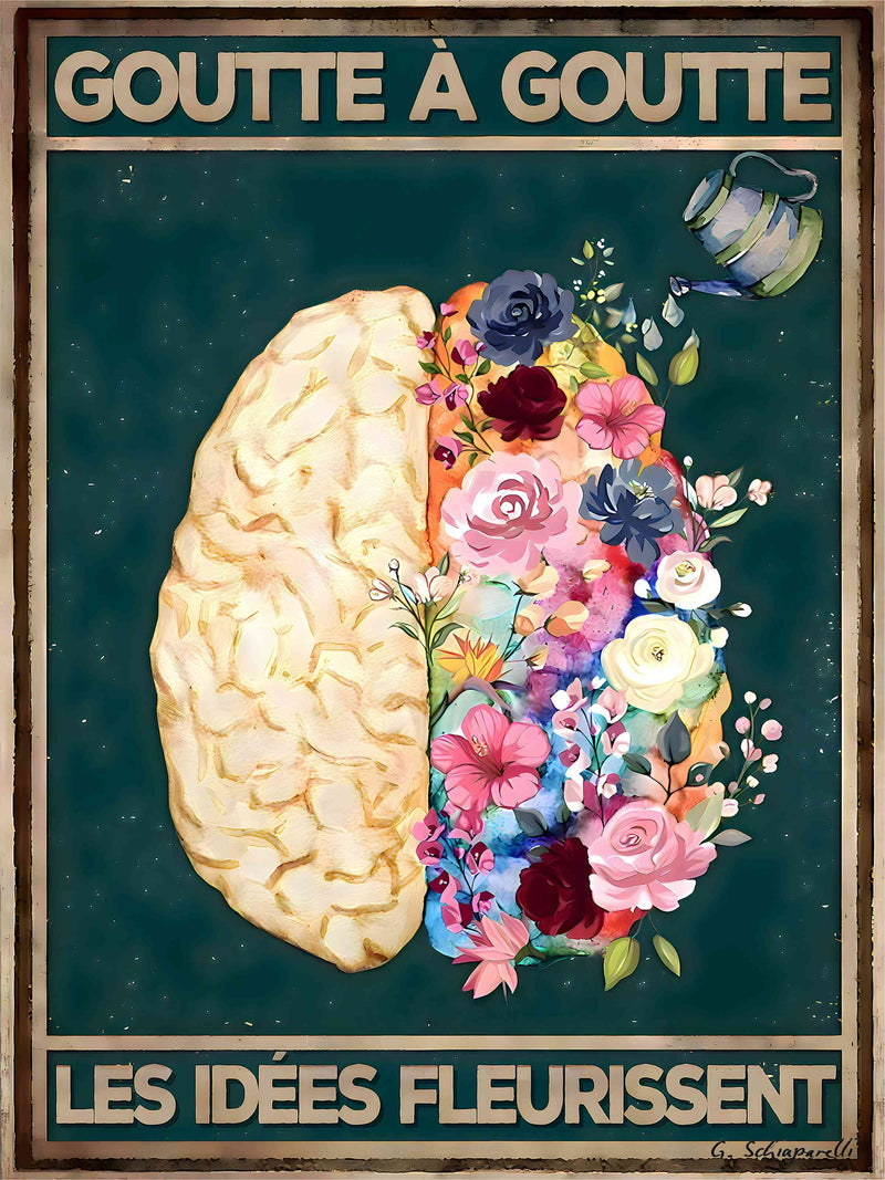 Tropfen für Tropfen blühen die Ideen 