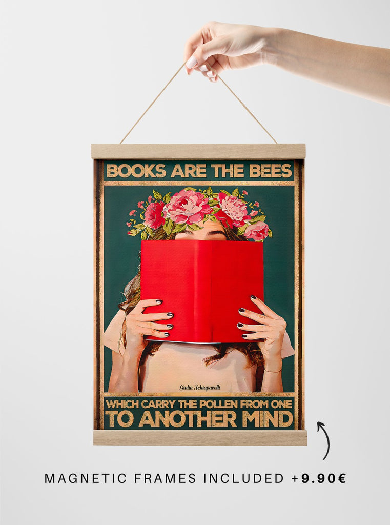 Canvas - Books are the bees which carry the pollen from one to another mind