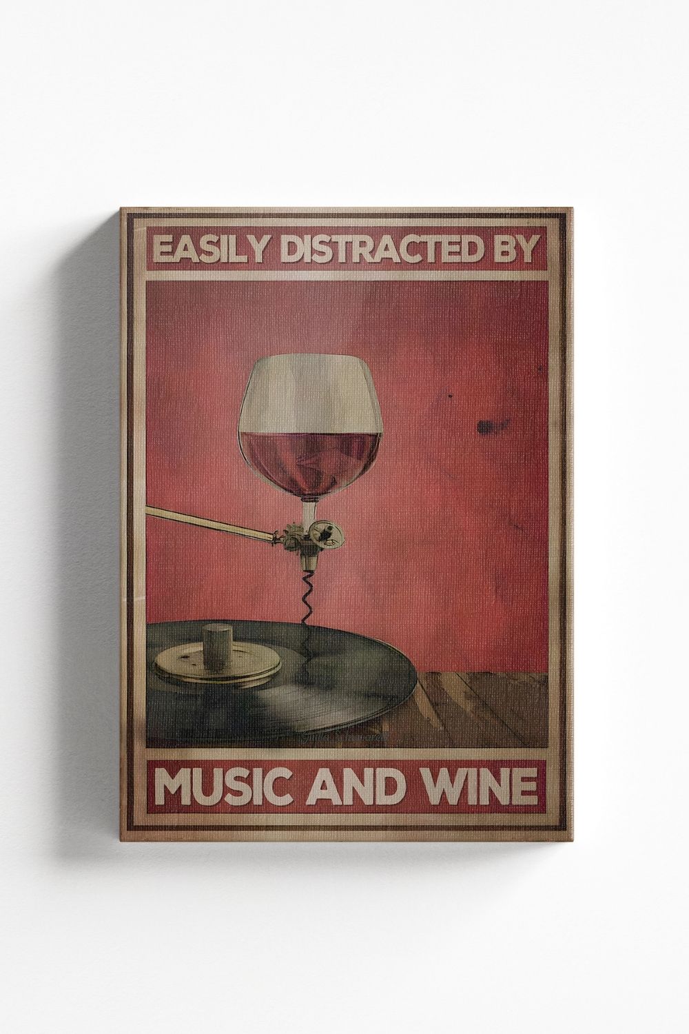 Fácilmente distraído por la música y el vino 