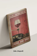 Fácilmente distraído por la música y el vino 