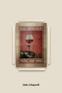 Fácilmente distraído por la música y el vino 