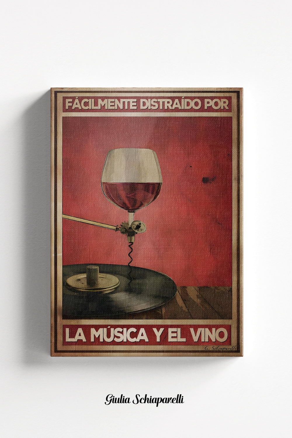 Fácilmente distraído por la música y el vino 