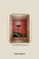Fácilmente distraído por la música y el vino 