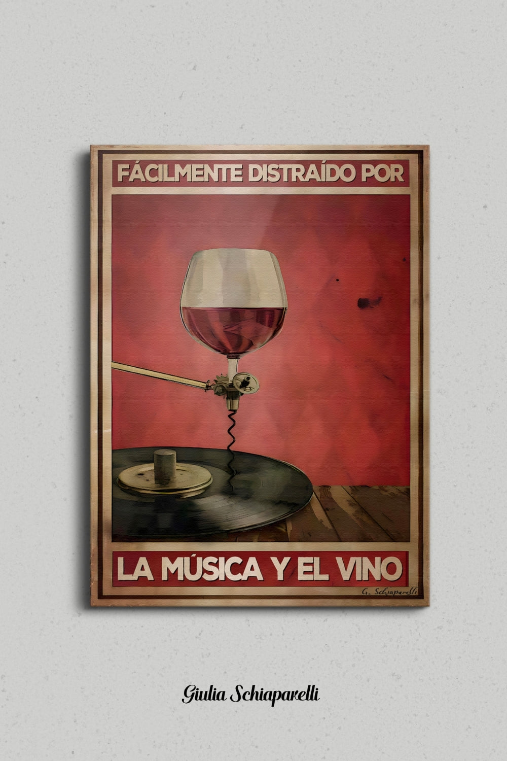 Fácilmente distraído por la música y el vino 
