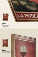 Fácilmente distraído por la música y el vino 