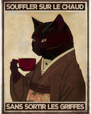 Blaas op het hete zonder de klauwen te laten zien 