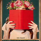 Toile - Een boek is een bloem die bloeit in de geest van degene die het cultiveert 