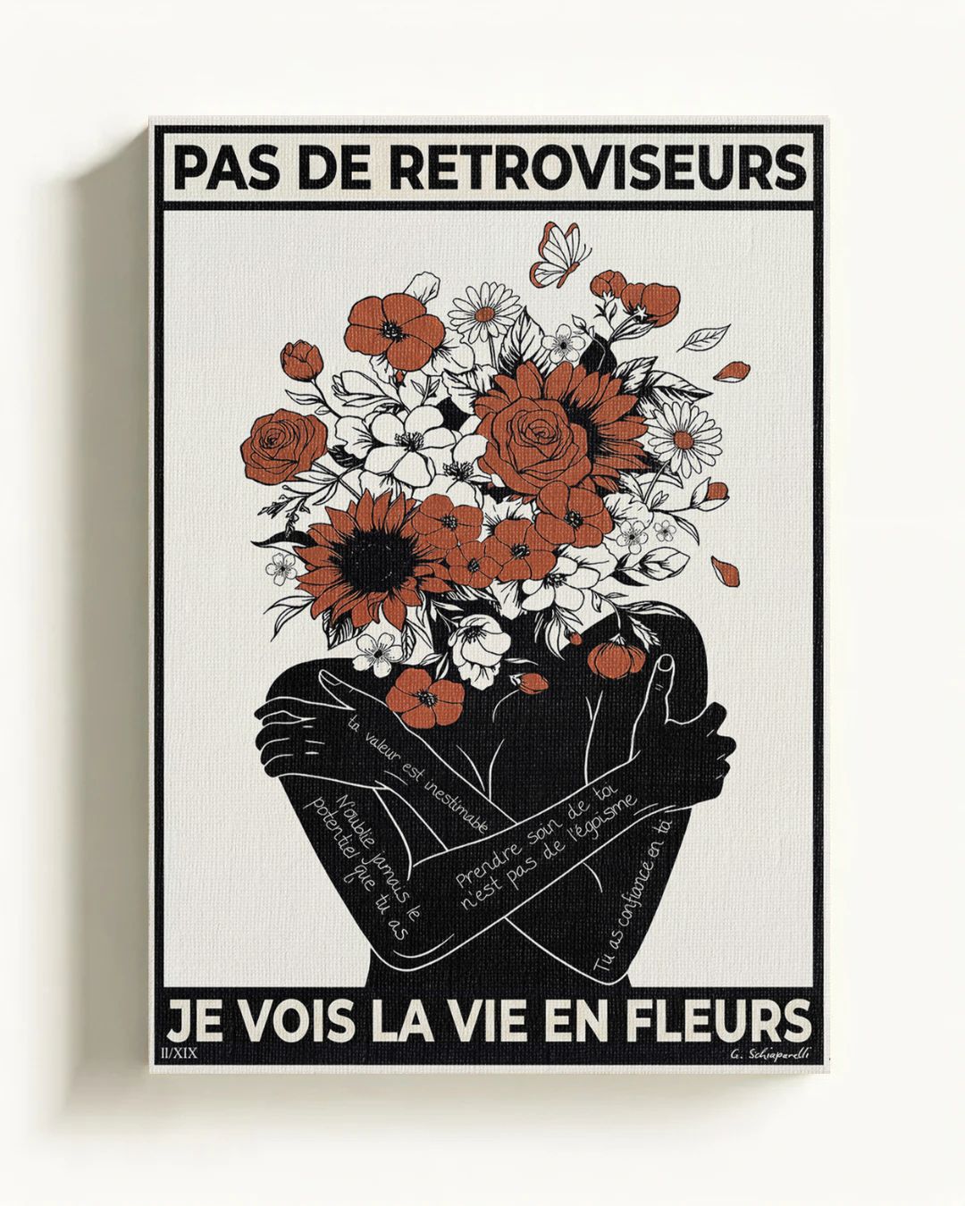 Pas de rétroviseurs, je vois la vie en fleurs