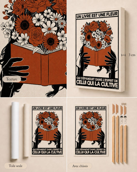 Een boek is een bloem die bloeit in de geest van degene die haar verzorgt 