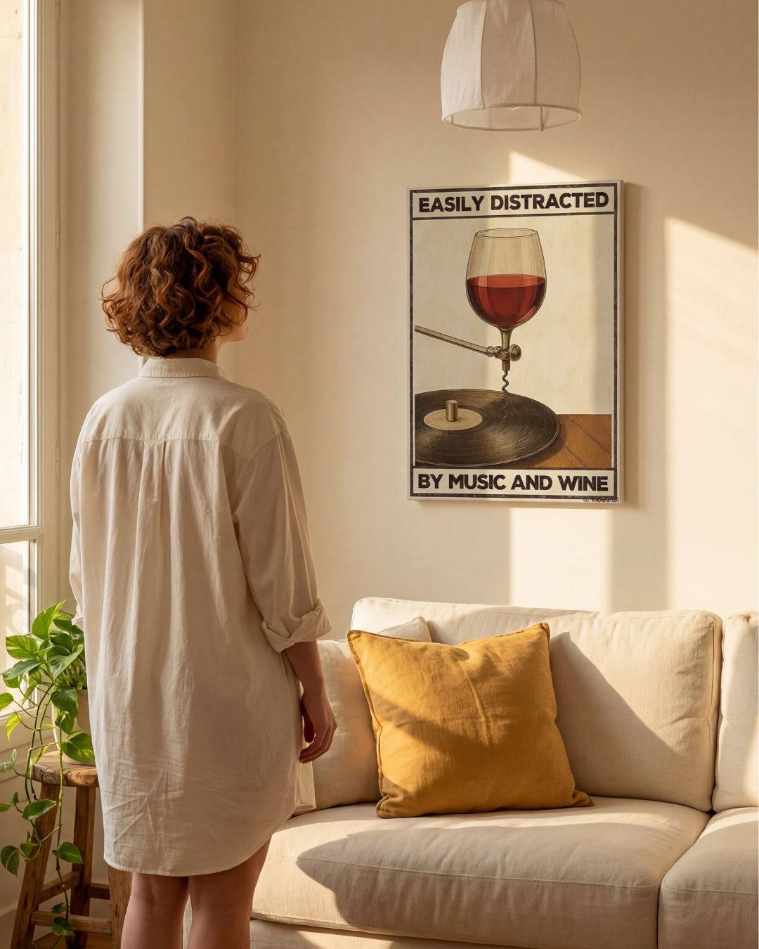 Easily distracted by music and wine
