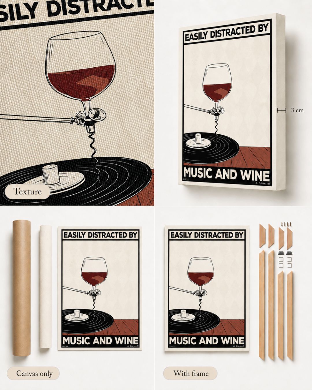Easily distracted by music and wine