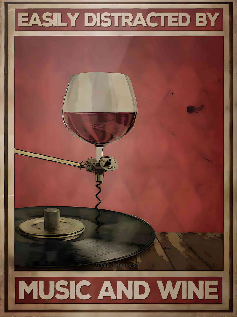 Leicht ablenkbar durch Musik und Wein 