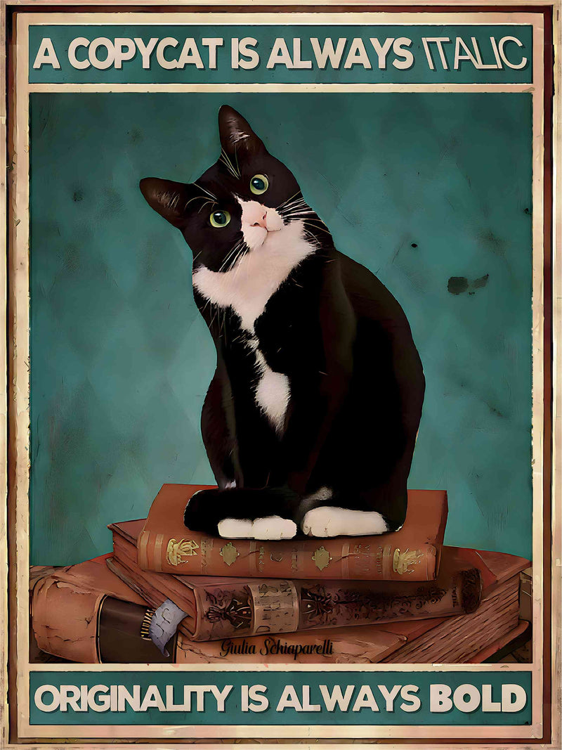 Ein Nachahmer ist immer kursiv, Originalität ist immer fett 