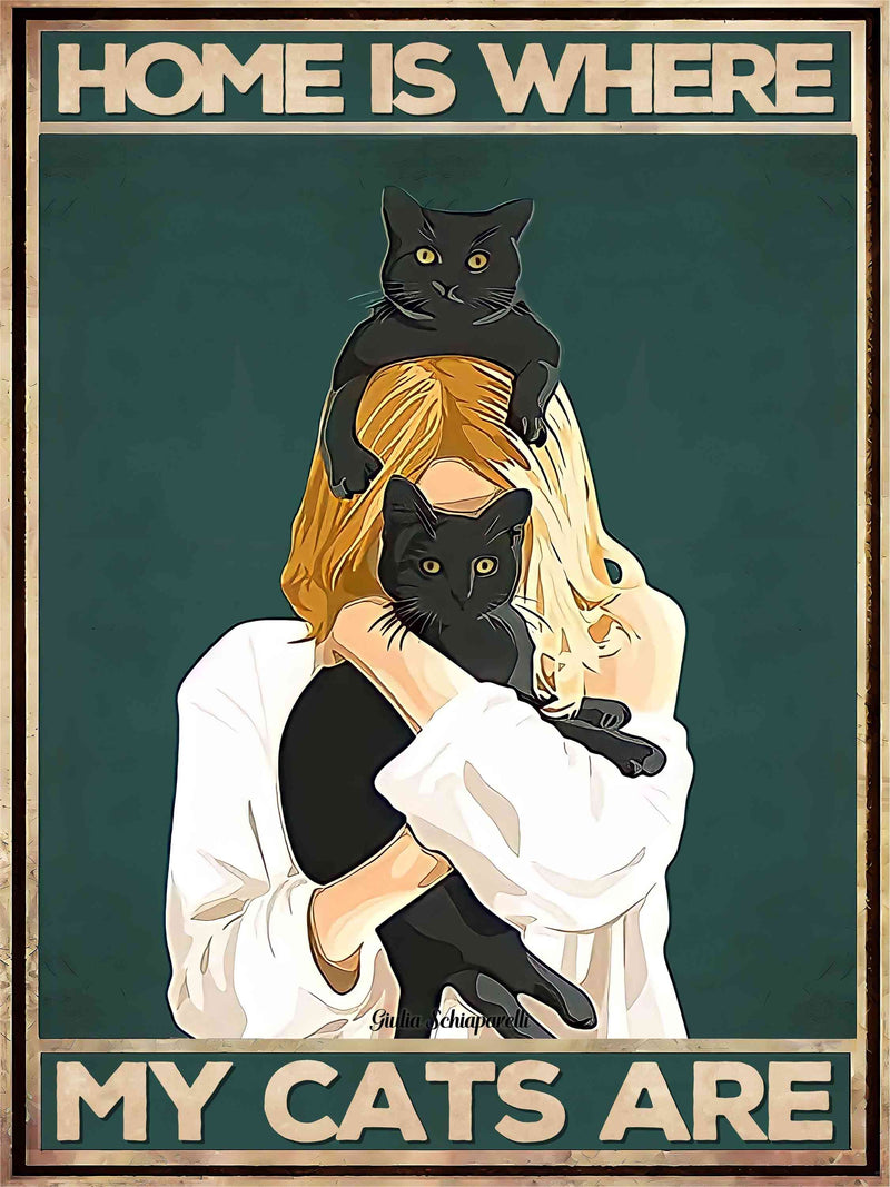 Zuhause ist, wo meine Katzen sind 