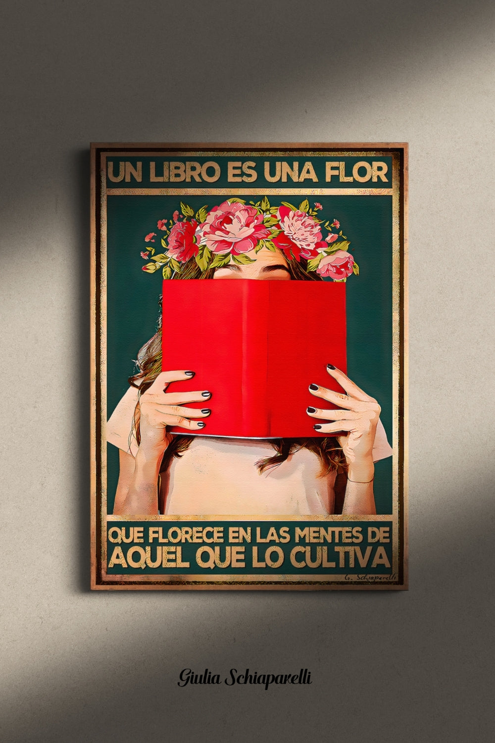 Un libro es una flor que florece de las mentes de aquel que lo cultiva 