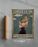 Erlebe das Leben, säe deine Musik 