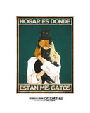 El hogar es donde están mis gatos 