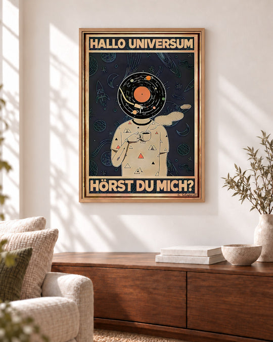 Hallo Universum, hörst du mich? — Dekorativer Rahmen nicht enthalten