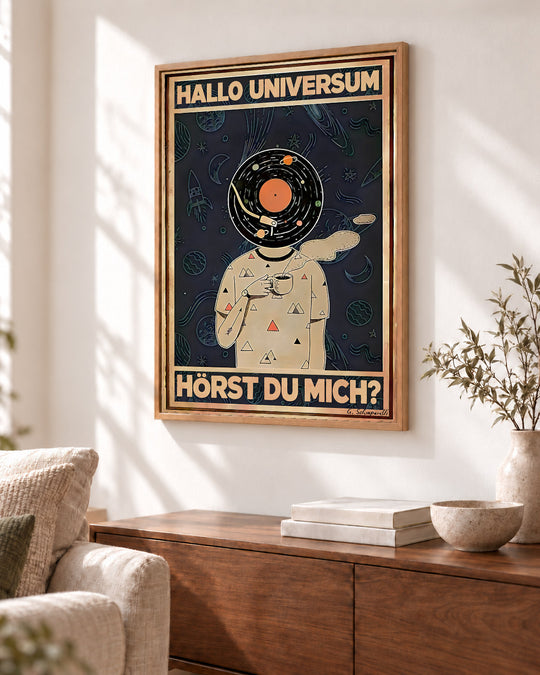 Hallo Universum, hörst du mich? — Dekorativer Rahmen nicht enthalten