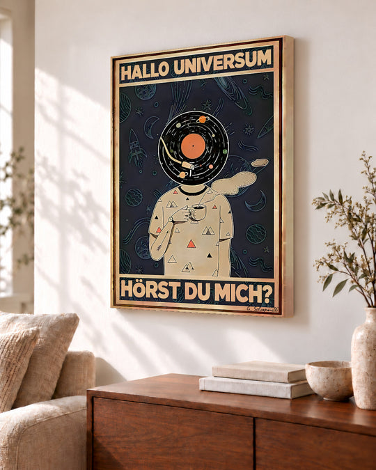 Hallo Universum, hörst du mich? — Dekorativer Rahmen nicht enthalten