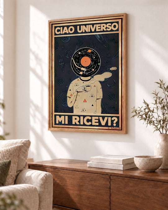 Ciao universo, mi ricevi? — Cornice decorativa non inclusa